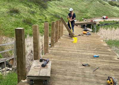 Shuswap Structures building the boardwalk