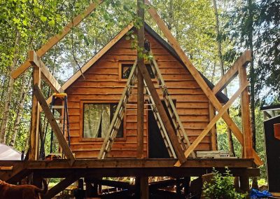 Shuswap Structures starting to frame the cottage addition